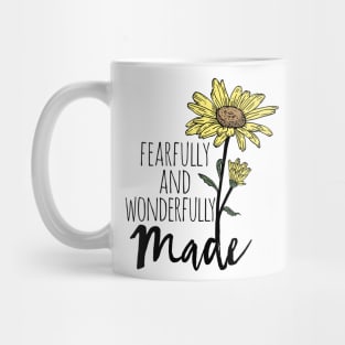 Fearfully and Wonderfully Made Sunflower Mug